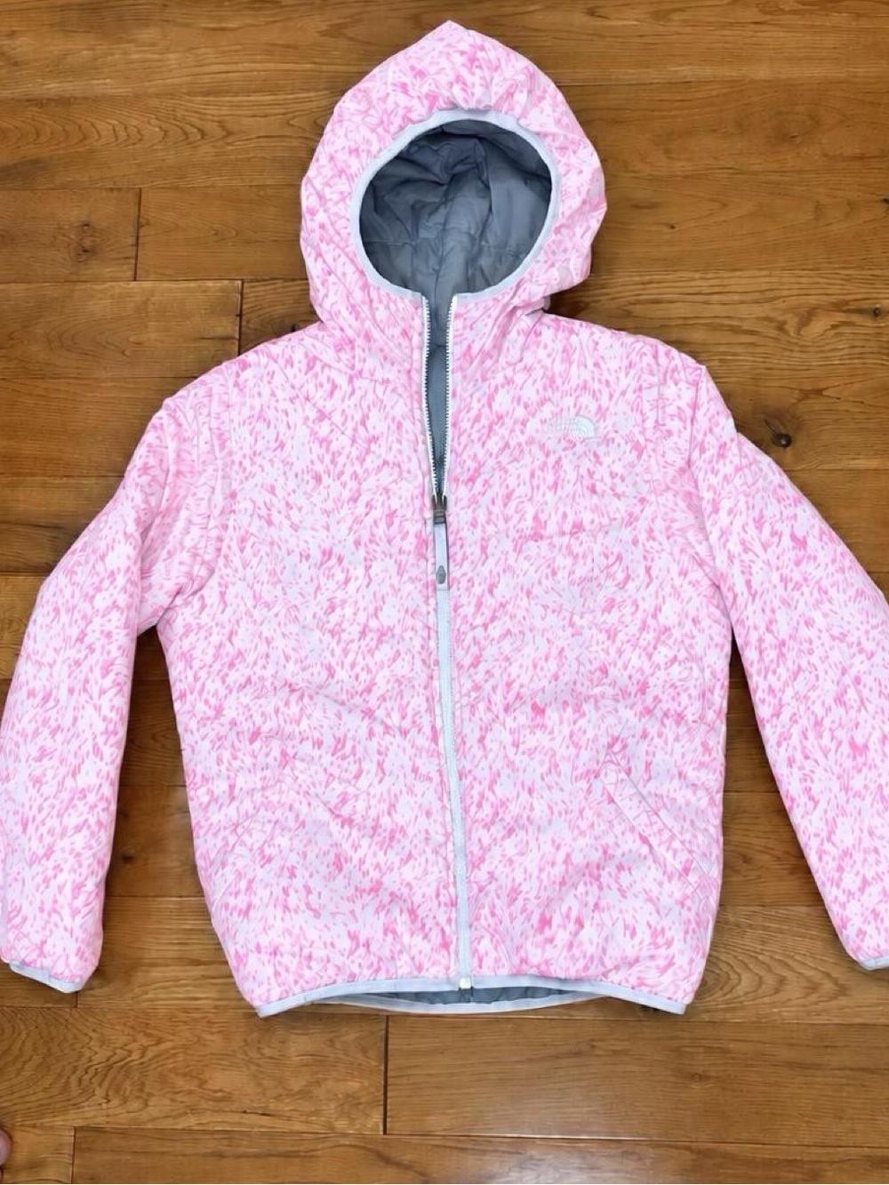 The North Face Pink Hooded Quilted Jacket for Kids